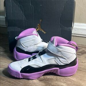 Kids' Air Jordan Jumpman Two Trey shoes in the "White/Barely Grape Size 1